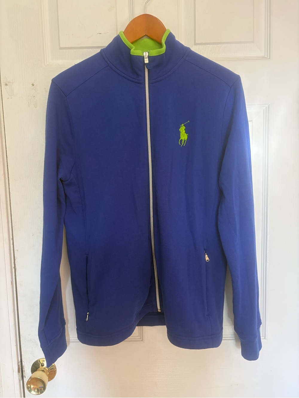 NWT polo Ralph Lauren golf women’s XL blue green full zip big pony sweatshirt